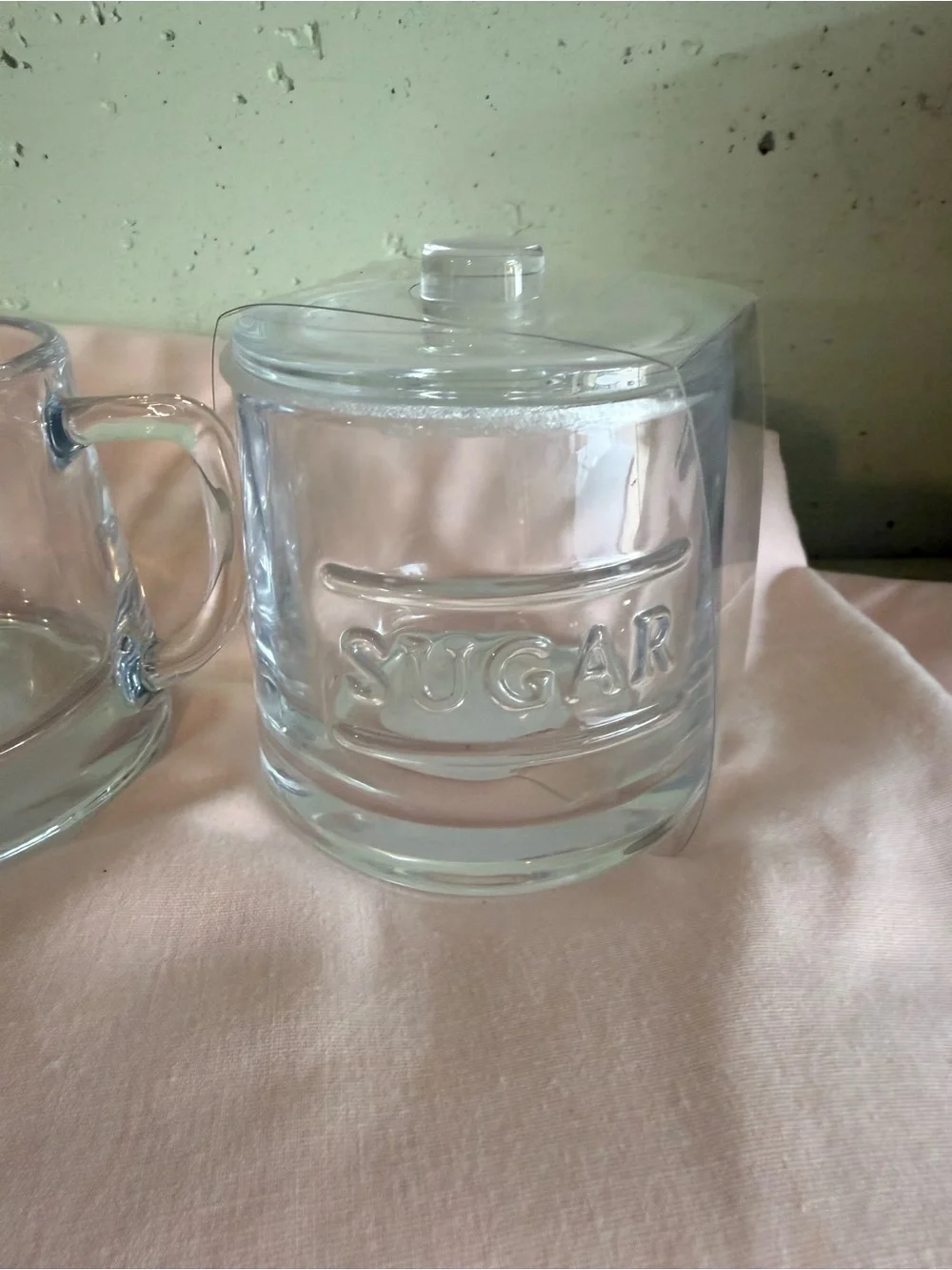 Hearth & Hand Clear Glass Milk Pitcher and Sugar Jar Set